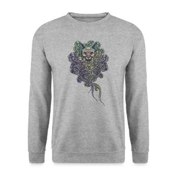 Bastet sur le terrain - Sweat-shirt Unisexe - gris chiné - Devant - Alina (178cm) & Michal (187cm)