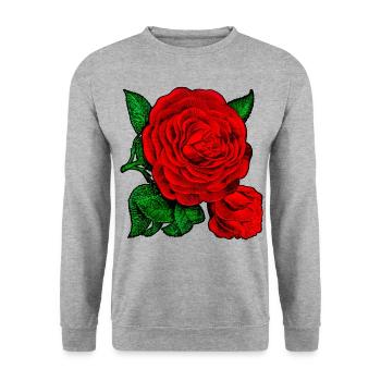 ROSE - Unisex Sweatshirt - salt & pepper - Front - Alina (178cm) & Michal (187cm)
