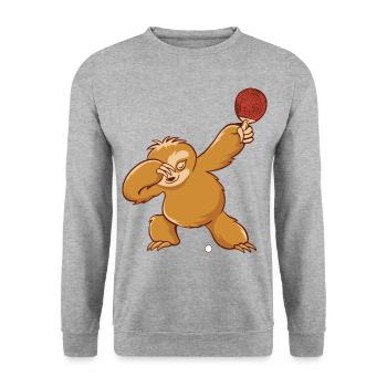 Tenue de tennis de table Dames Chat - Sweat-shirt Unisexe - gris chiné - Devant - Alina (178cm) & Michal (187cm)