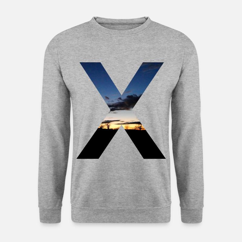 X - Unisex Pullover - Weißgrau meliert