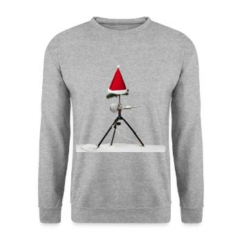 Ham Radio - Unisex Pullover - Weißgrau meliert - Vorne - Alina (178cm) & Michal (187cm)