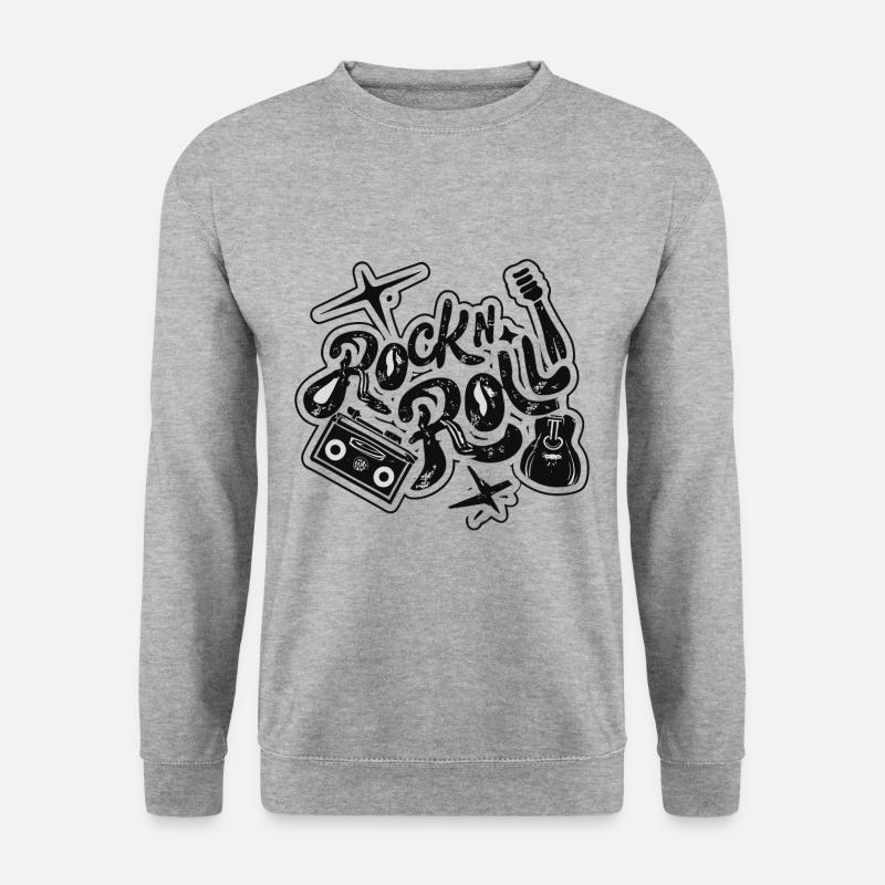 Rock And Roll - Unisex Pullover - Weißgrau meliert