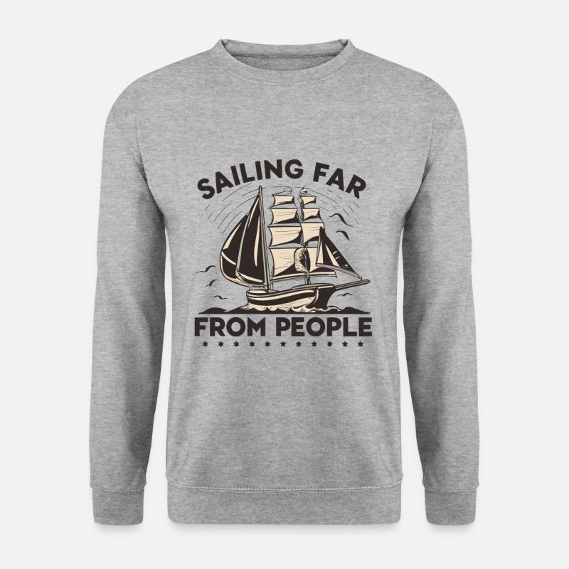 Segeln - Unisex Pullover - Weißgrau meliert