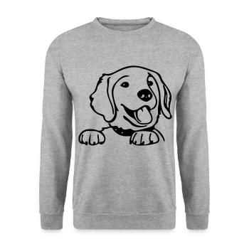 Dog - Unisex Sweatshirt - salt & pepper - Front - Alina (178cm) & Michal (187cm)