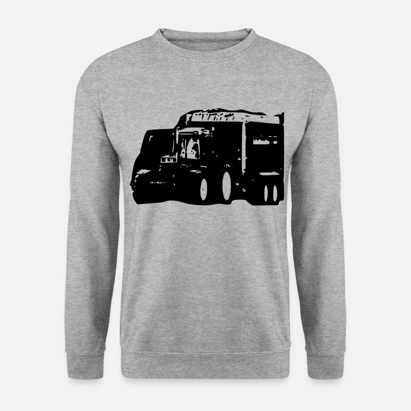 1455 ladewagen fahren - Unisex Pullover - Weißgrau meliert