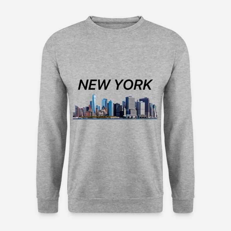 New York - Unisex Pullover - Weißgrau meliert