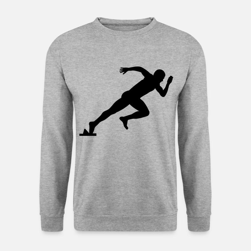 Athletics Sprinter Motif Gift Idea - Unisex Sweatshirt - salt & pepper