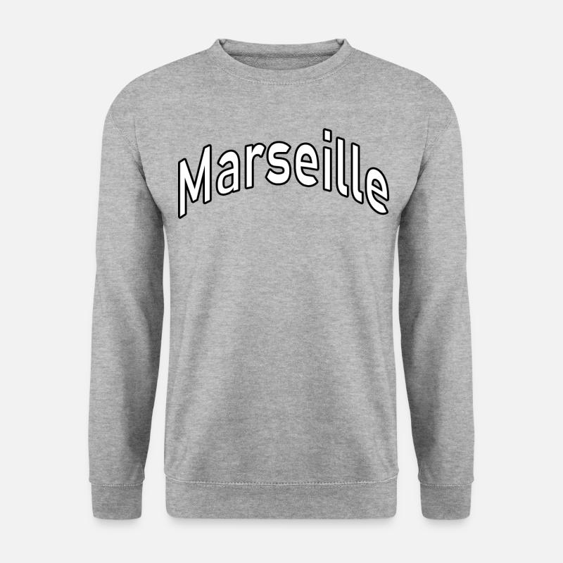 Marseille - Unisex Pullover - Weißgrau meliert
