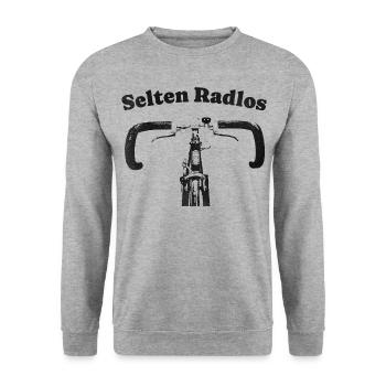 Selten Radlos - Unisex Pullover - Weißgrau meliert - Vorne - Alina (178cm) & Michal (187cm)