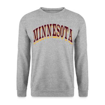 Minnesota - Unisex Pullover - Weißgrau meliert - Vorne - Alina (178cm) & Michal (187cm)