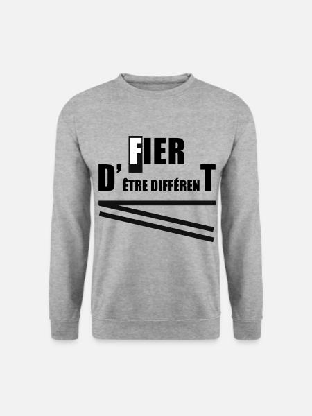 Fier detre different top nouveauté by 7TIME - Sweat-shirt Unisexe - gris chiné