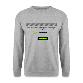 Liebe kann man nicht abstreiten - Unisex Pullover - Weißgrau meliert - Vorne - Alina (178cm) & Michal (187cm)
