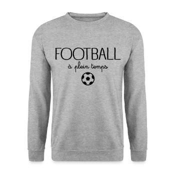 Football à plein temps - Sweat-shirt Unisexe - gris chiné - Devant - Alina (178cm) & Michal (187cm)