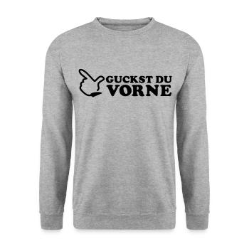 Do you watch with front / rear - surprise 1c - Unisex Sweatshirt - salt & pepper - Front - Alina (178cm) & Michal (187cm)