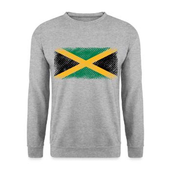 Jamaïque - Vintage - Sweat-shirt Unisexe - gris chiné - Devant - Alina (178cm) & Michal (187cm)