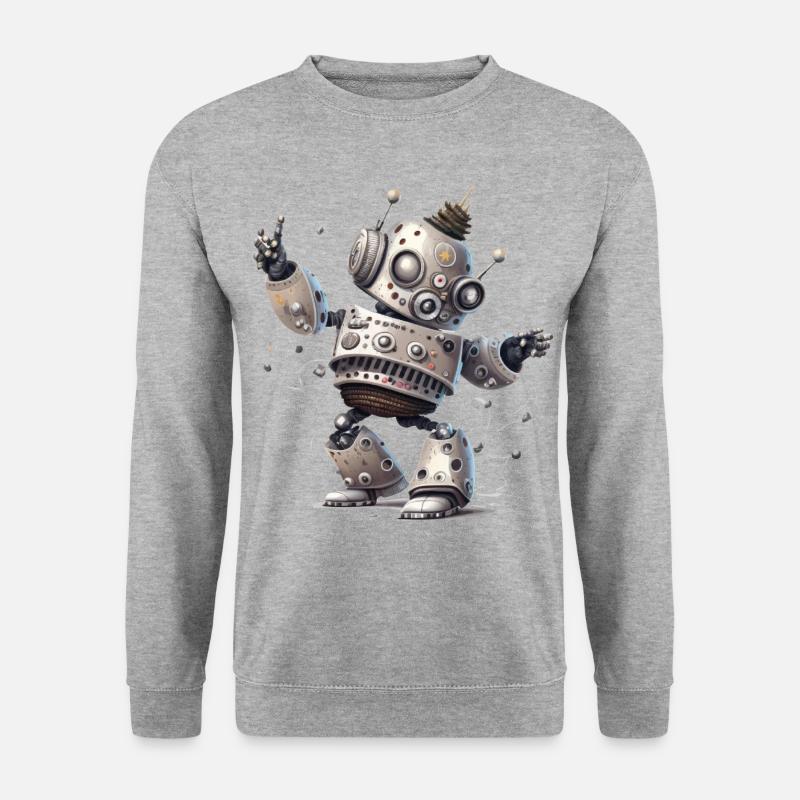 Dancing robot - Unisex Sweatshirt - salt & pepper
