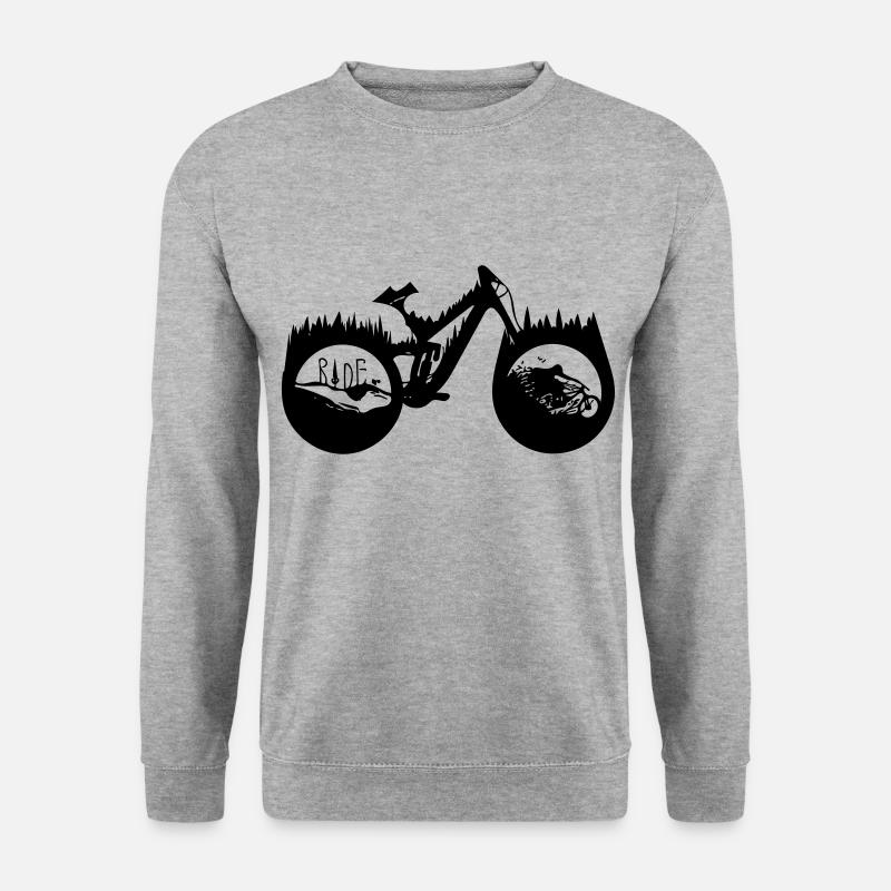 Fahrrad - Unisex Pullover - Weißgrau meliert