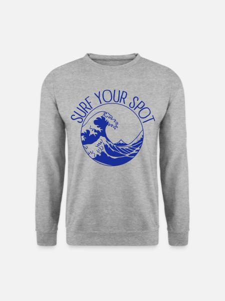 Surf Your Spot - Sweat-shirt Unisexe - gris chiné