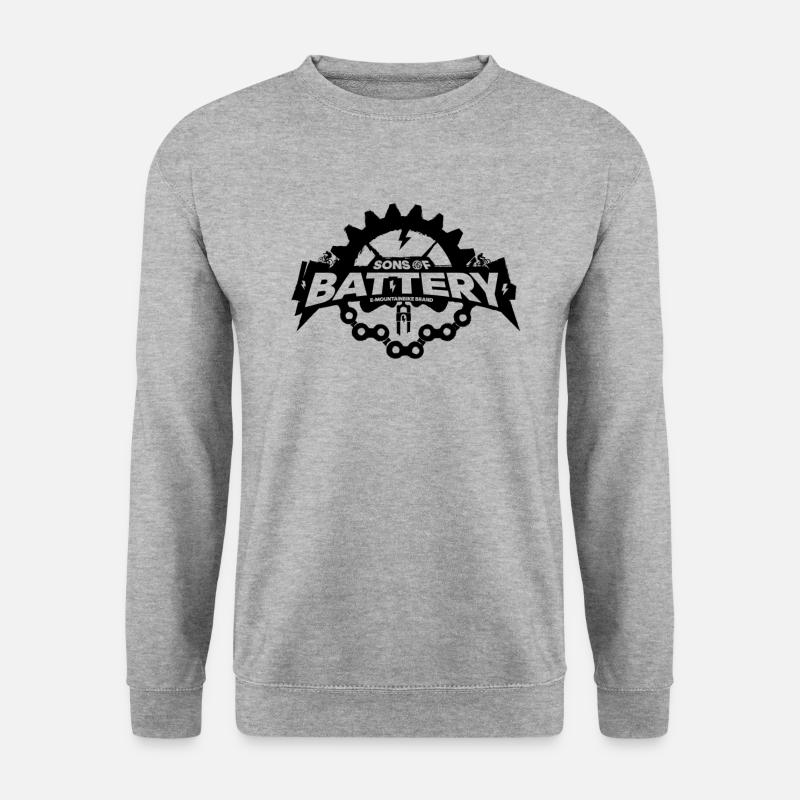 SONS OF BATTERY - ROUGH SKULL - Unisex Pullover - Weißgrau meliert