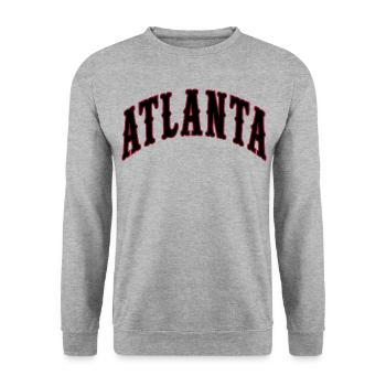 Atlanta - Unisex Pullover - Weißgrau meliert - Vorne - Alina (178cm) & Michal (187cm)