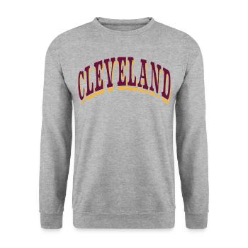 Cleveland - Unisex Sweatshirt - salt & pepper - Front - Alina (178cm) & Michal (187cm)