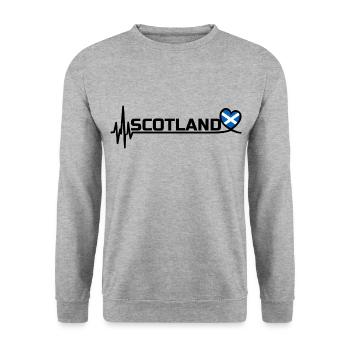 Scotland Sport Fan Football Black - Unisex Sweatshirt - salt & pepper - Front - Alina (178cm) & Michal (187cm)