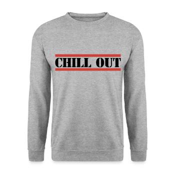 chill out - Unisex Pullover - Weißgrau meliert - Vorne - Alina (178cm) & Michal (187cm)
