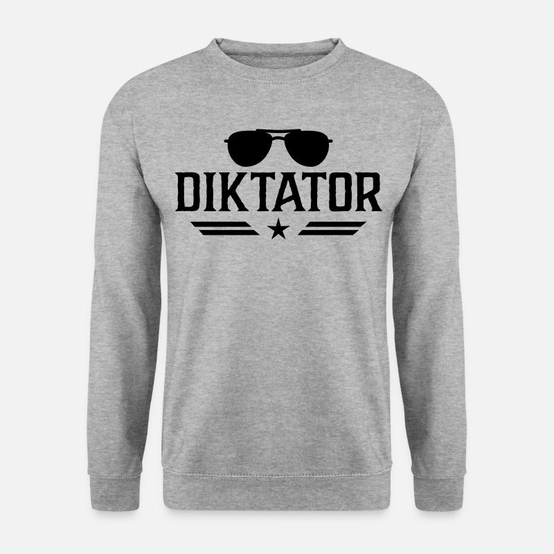 71 Diktator Sonnenbrille deutsch - Unisex Pullover - Weißgrau meliert