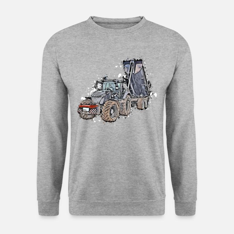 Traktor5 - Unisex Pullover - Weißgrau meliert