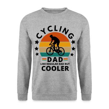 cycling dad - Unisex Sweatshirt - salt & pepper - Front - Alina (178cm) & Michal (187cm)