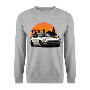 Z CAR - Sweat-shirt Unisexe - gris chiné - Devant - Alina (178cm) & Michal (187cm)