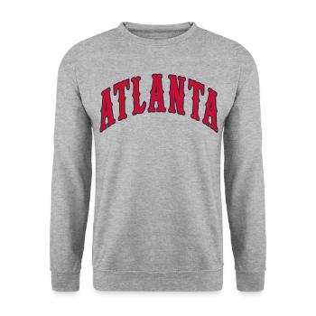 Atlanta - Sweat-shirt Unisexe - gris chiné - Devant - Alina (178cm) & Michal (187cm)