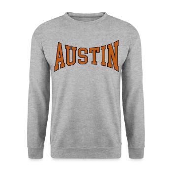 Austin - Unisex Pullover - Weißgrau meliert - Vorne - Alina (178cm) & Michal (187cm)