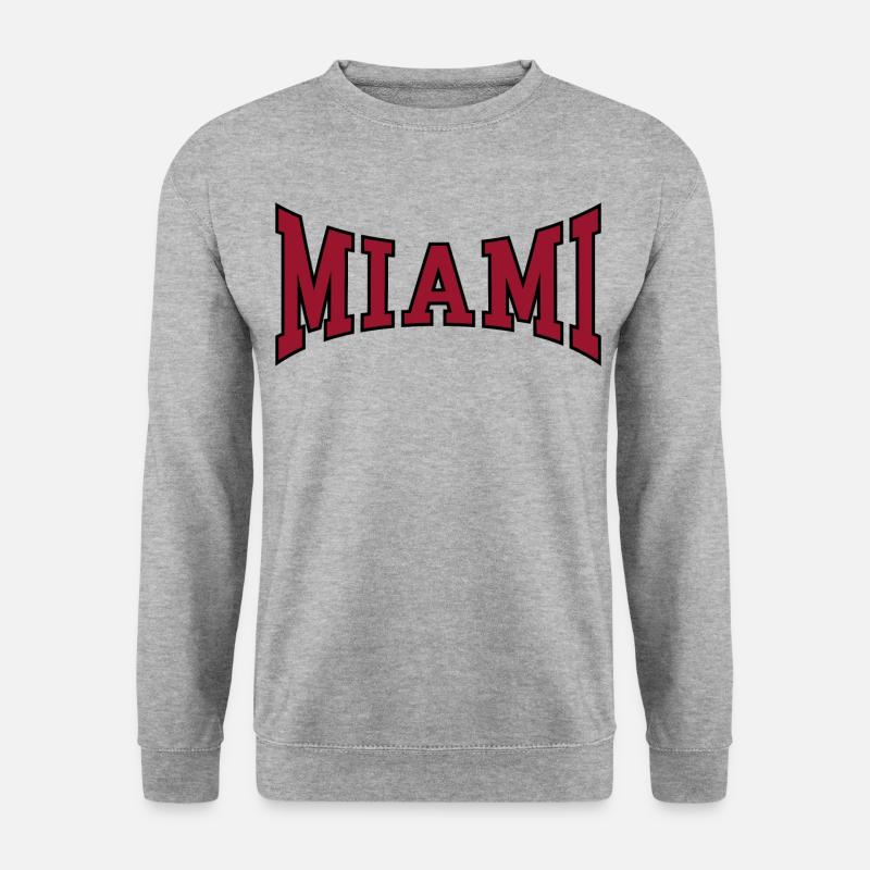 Miami - Unisex Pullover - Weißgrau meliert