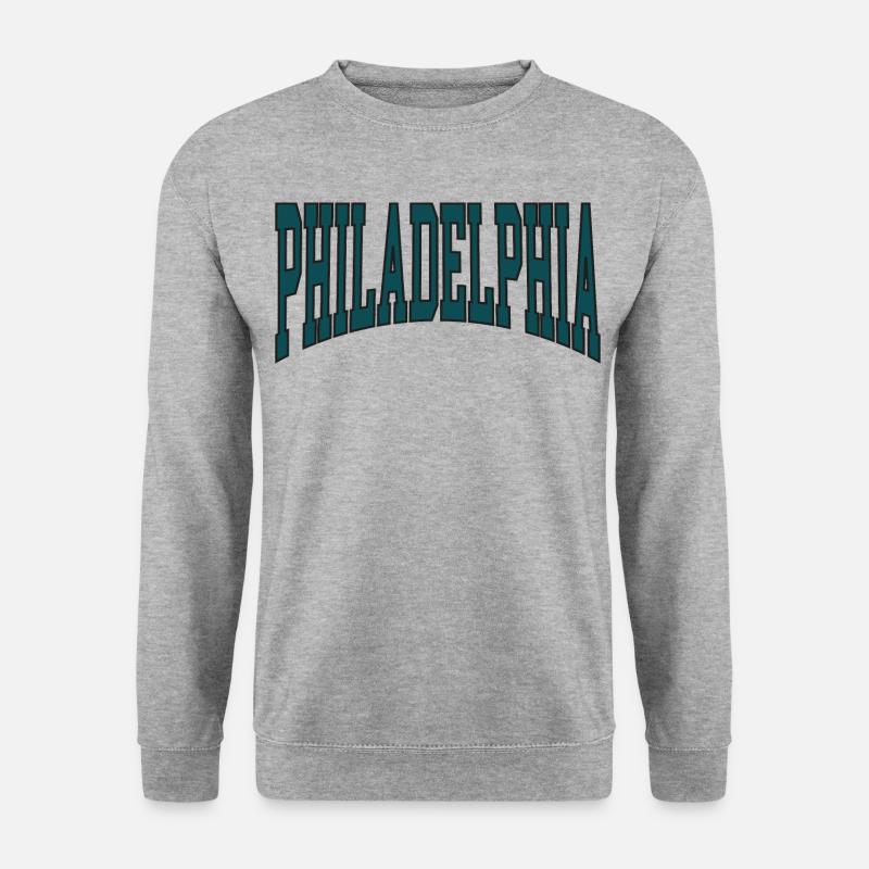 Philadelphia - Unisex Pullover - Weißgrau meliert
