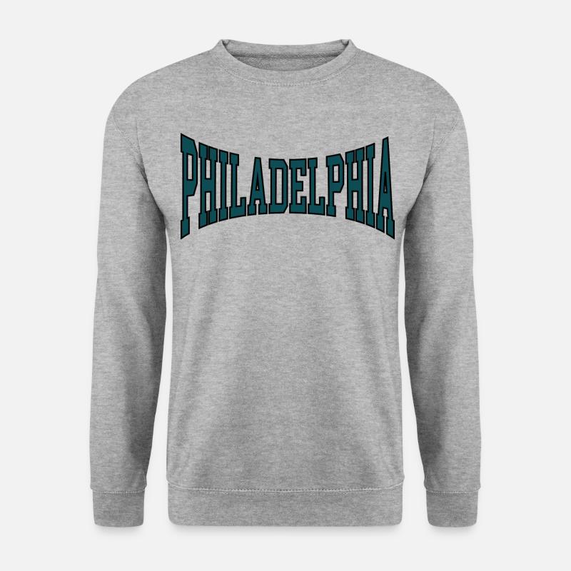 Philadelphia - Unisex Pullover - Weißgrau meliert