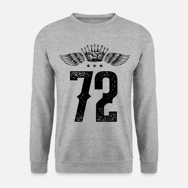 72 Number crown - Unisex Sweatshirt - salt & pepper