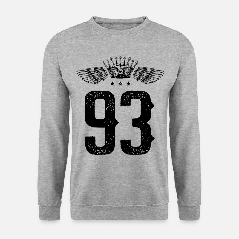 93 Number crown - Unisex Sweatshirt - salt & pepper