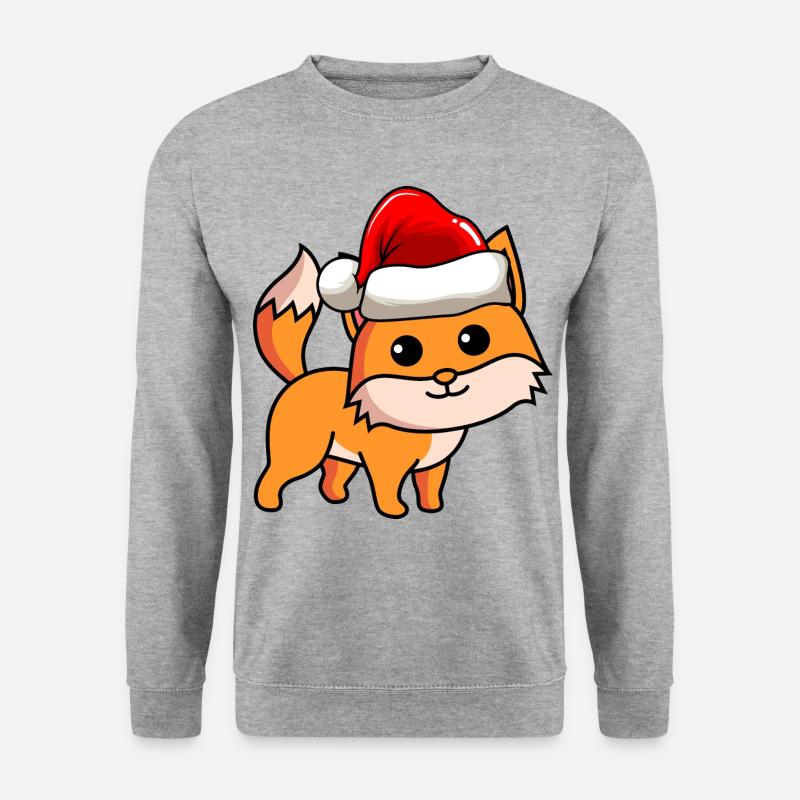 Fuchs Comic Noël - Sweat-shirt Unisexe - gris chiné