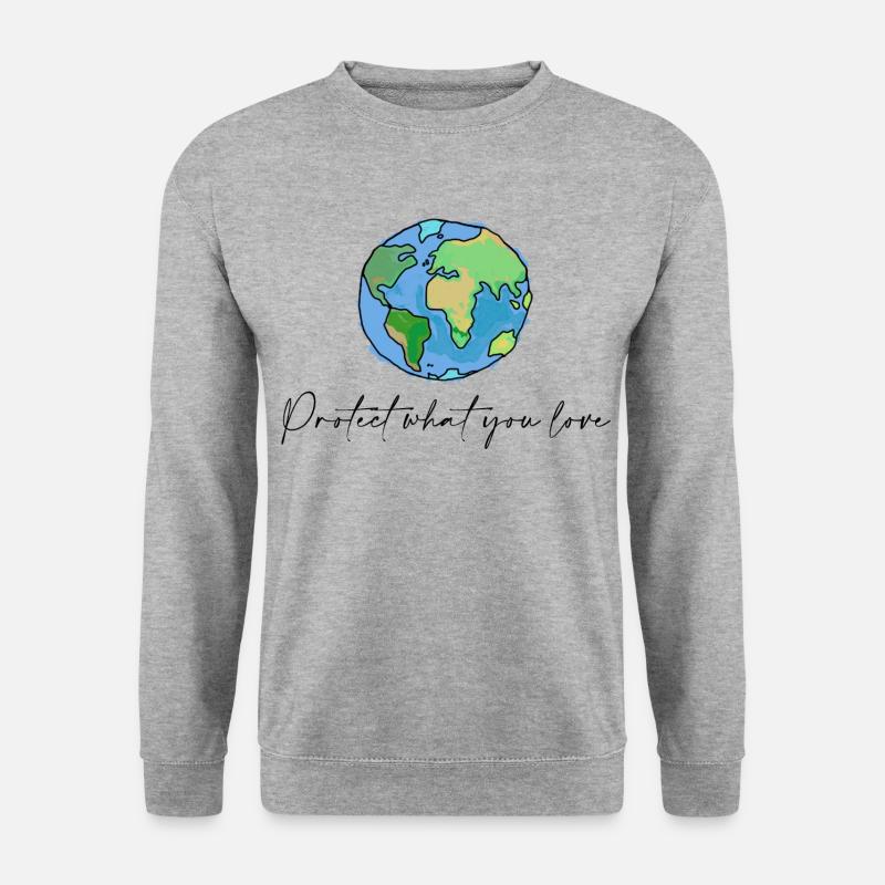 Planet - Unisex Pullover - Weißgrau meliert
