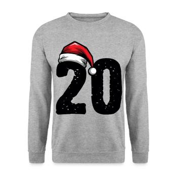 20 Numéro Noël - Sweat-shirt Unisexe - gris chiné - Devant - Alina (178cm) & Michal (187cm)