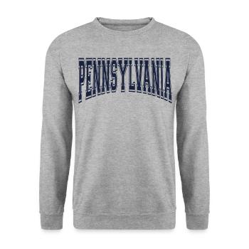 Pennsylvania - Unisex Sweatshirt - salt & pepper - Front - Alina (178cm) & Michal (187cm)