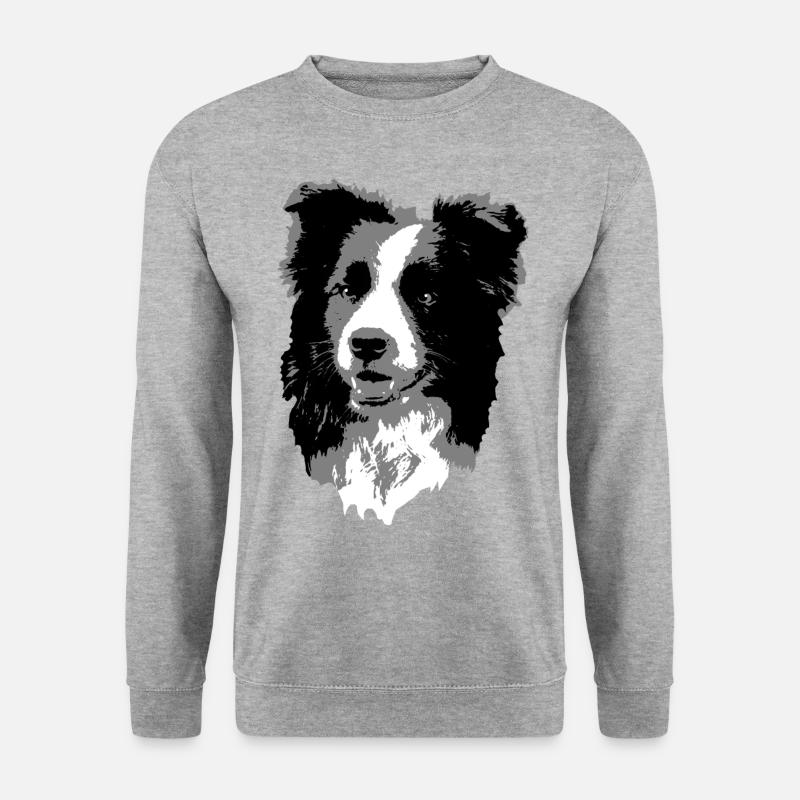 Border Collie - Unisex Pullover - Weißgrau meliert