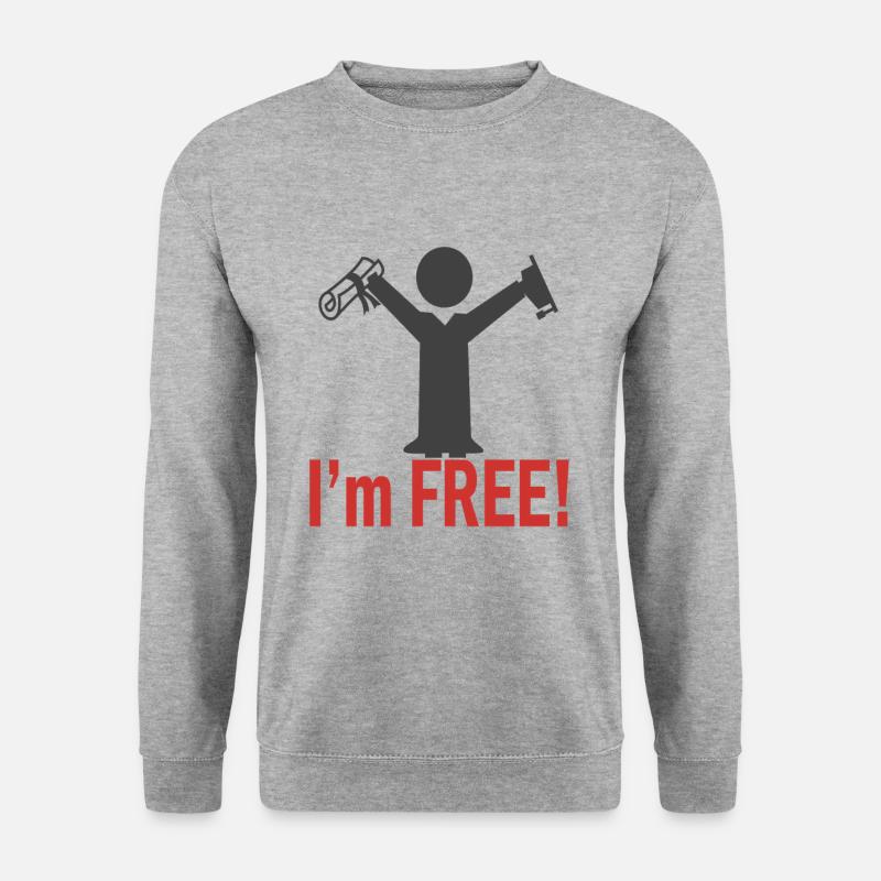 Studium beendet Sponsion Promotion Geschenkidee - Unisex Pullover - Weißgrau meliert