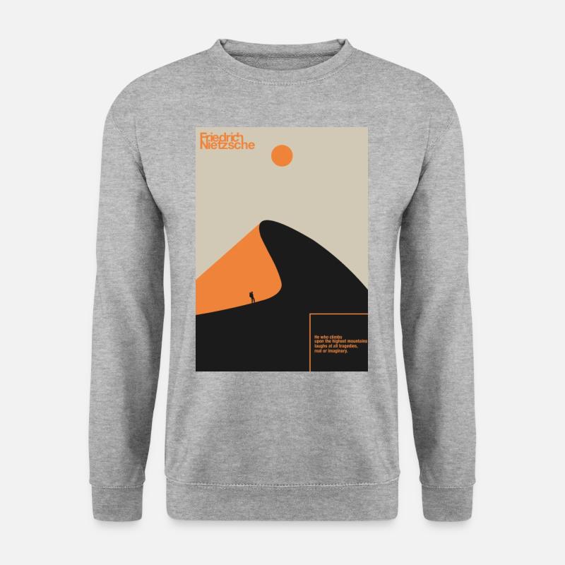 Friedrich Nietzsche Philosoph Autor Berühmt - Unisex Pullover - Weißgrau meliert