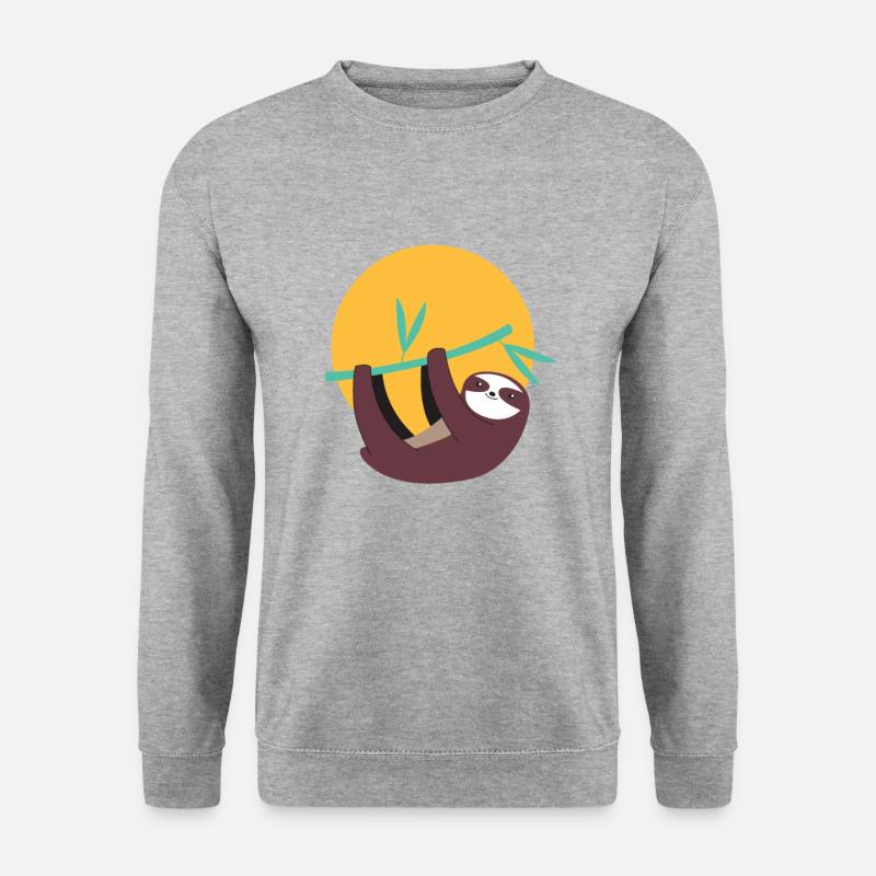 Faultier - Unisex Pullover - Weißgrau meliert