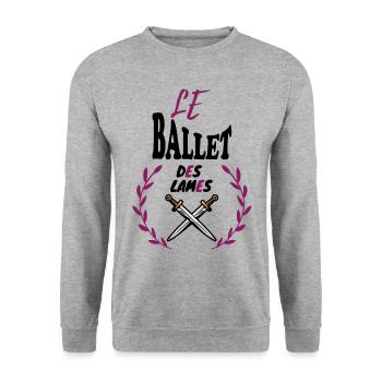 Quand l' escrime devient une danse - Sweat-shirt Unisexe - gris chiné - Devant - Alina (178cm) & Michal (187cm)
