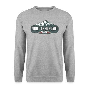 Mont-Tremblant, Québec, Kanada - Unisex Pullover - Weißgrau meliert - Vorne - Alina (178cm) & Michal (187cm)