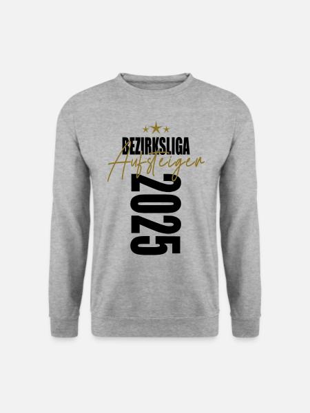 Meister Bezirksliga 2025 Aufstiegstrikot - Unisex Pullover - Weißgrau meliert