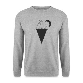 cornet de crème glacée - Sweat-shirt Unisexe - gris chiné - Devant - Alina (178cm) & Michal (187cm)